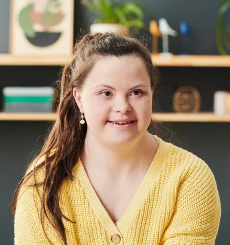 Cheerful Girl With Down Syndrome
